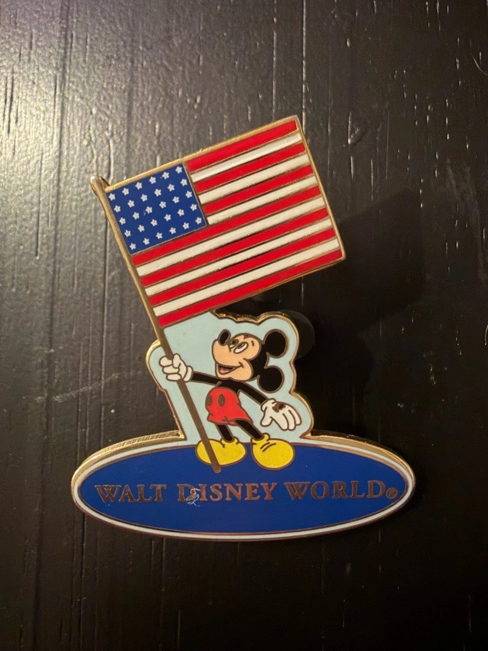 Walt Disney World Mickey Mouse with American Flag Pin